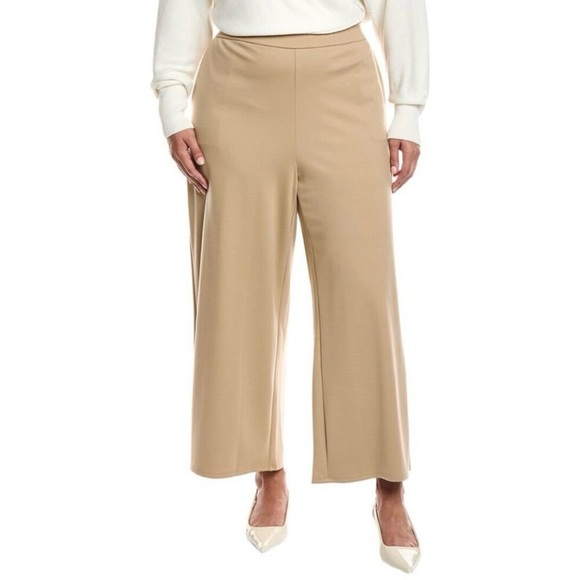 Eileen Fisher Pants - Eileen Fisher Wide Leg Ponte Pant Ankle Crop Pull On Biscuit Large / X-Large